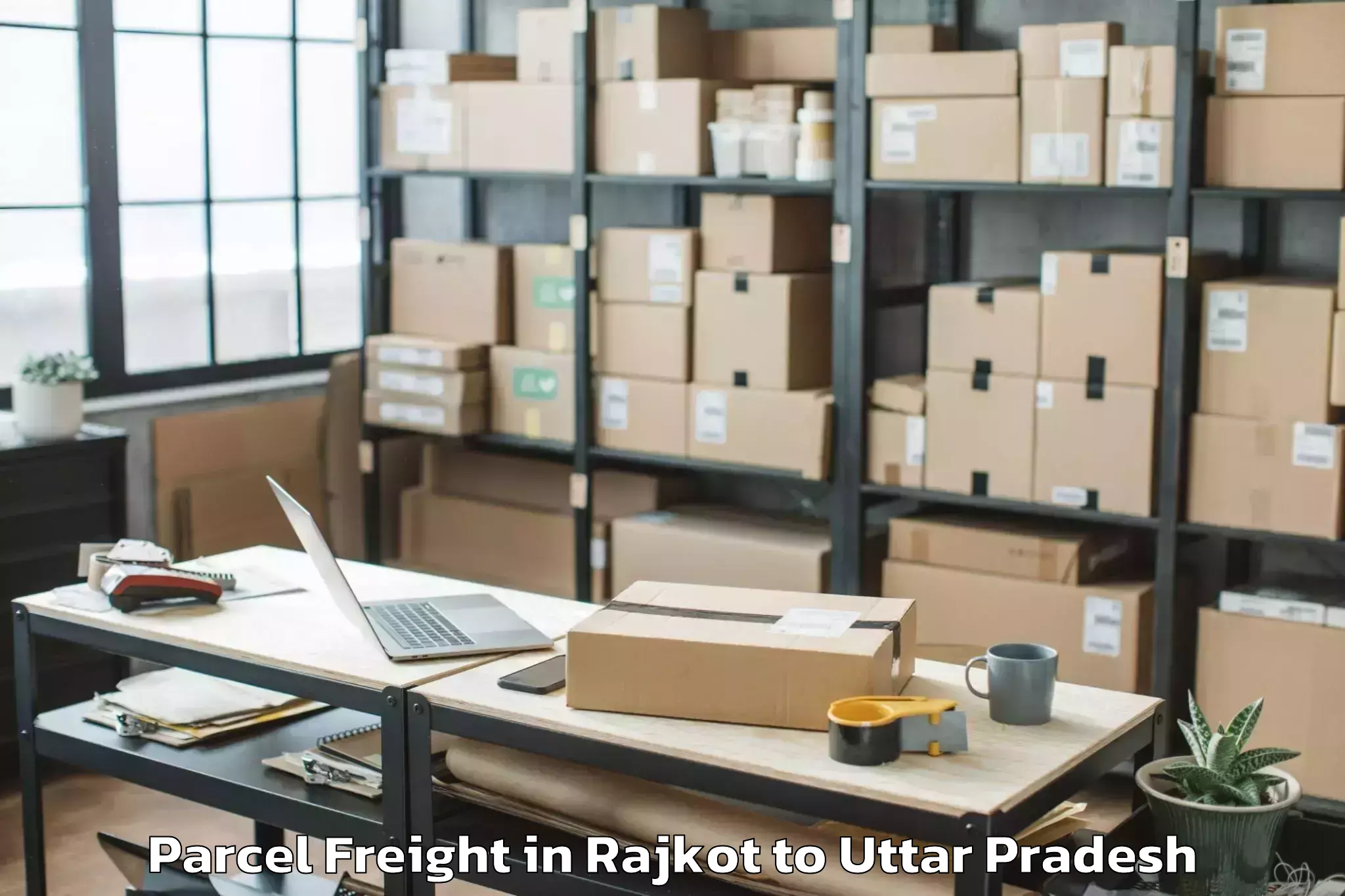 Get Rajkot to Great Mall Of Aligarh Parcel Freight